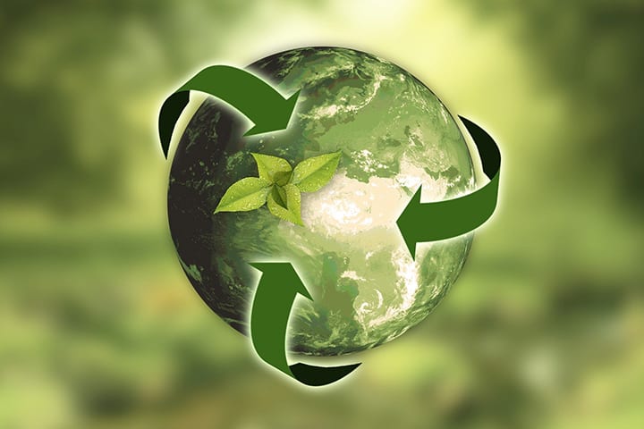 Mercer Elementary students in a recycling program