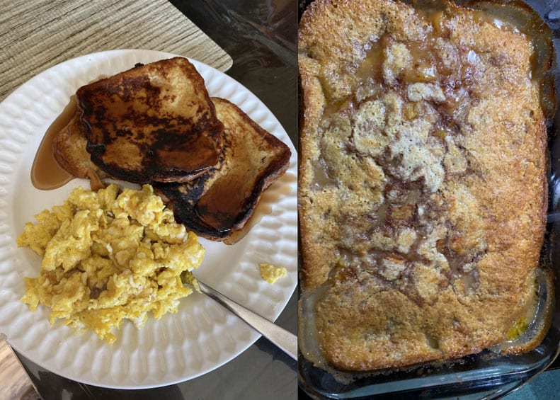SCSSSD students learned how to cook while practicing measurements in a virtual cooking class where they made French toast, scrambled eggs, and peach cobbler.