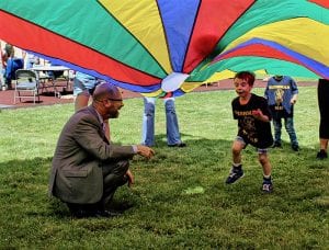 Dr. Howard Lerner enjoyed time outdoors with students